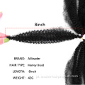 Extensões de cabelo de crochê com torção de trança Marley sintética de 8 polegadas